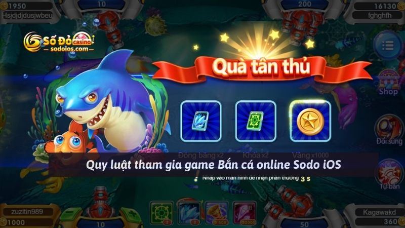 Quy luật tham gia game Bắn cá online Sodo iOS